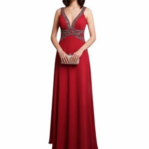 Spy Zone Exchange Karlie Red Beaded Gown